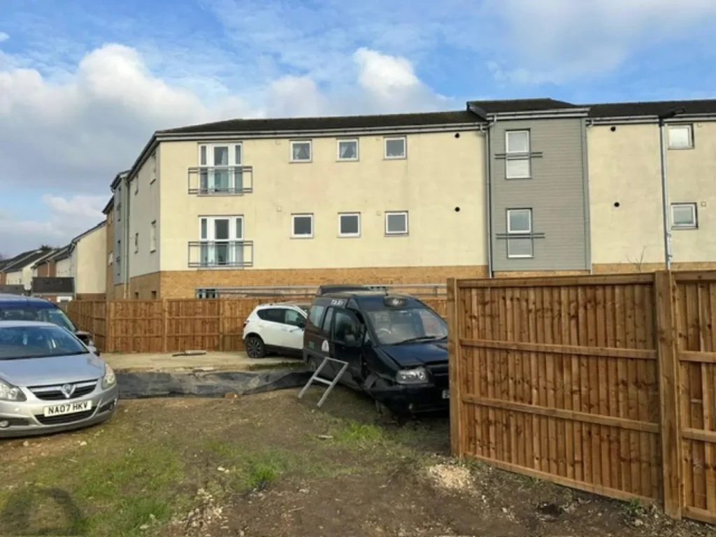 Timber boundary fence put up for BSG in Peterborough